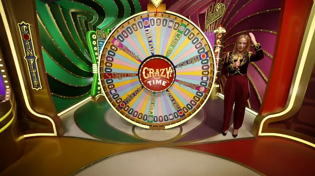 Pantalla y diseño de Crazy Time